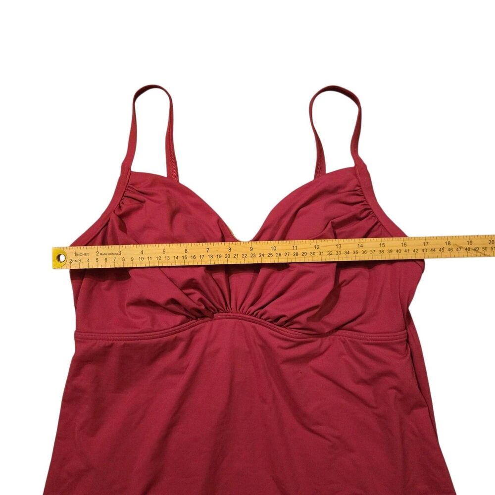 Lands End 1-Piece Bright Pink Swimsuit Swim Dress Size 18 XL Adjustable Straps - Picture 8 of 10
